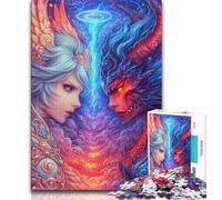 Puzzle per adulti 1000 puzzle di ragazze anime con angeli e diavoli per adolescenti gioco stimolante ideale come regalo per tutta la famiglia 75x50cm