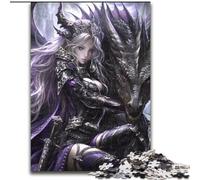 Puzzle per adulti 1000 puzzle di ragazze e cavalieri del drago per adulti 26X38CM Rompicapo e decorazioni per la casa, regalo perfetto per le feste