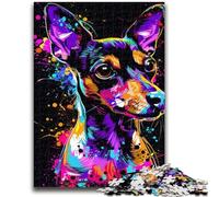 Puzzle per adulti 1000 puzzle di Rat Terrier per adolescenti, gioco stimolante ideale come regalo per tutta la famiglia (50x75cm)