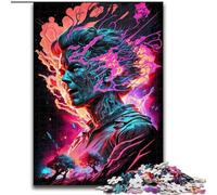 Puzzle per adulti 1000 puzzle di umani al neon in fiamme per adulti dimensioni 50x75cm. Rompicapo impegnativo per adolescenti, divertente serata di giochi in famiglia.