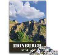 Puzzle per adulti 1000 puzzle di viaggio di Edimburgo, Scozia per adolescenti, gioco impegnativo per tutti per donne, regali per uomini (50x75cm)