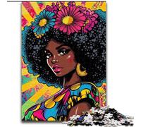 Puzzle per adulti 1000 puzzle donna africana gioco stimolante e gioco per famiglie decorazione da parete regali unici per compleanno e Natale (dimensioni 50x75cm)