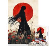 Puzzle per adulti 1000 puzzle Donna in campo Decorazione per la casa Giocattoli Regali di compleanno Giochi educativi Allena il tuo cervello e le tue mani dimensioni 38x26cm