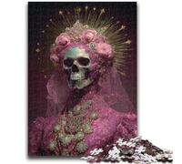 Puzzle per adulti 1000 puzzle Donna scheletro rosa, gioco per famiglie antistress sfida difficile rafforza l'amore tra coppie 26X38CM