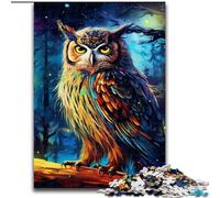 Puzzle per adulti 1000 puzzle fantasy a forma di gufo per adulti, dimensioni 50x75cm, ideali per gli innamorati, perfetti come regalo di Natale, Capodanno e San Valentino.