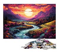 Puzzle per adulti 1000 puzzle fantasy colorati con paesaggi fluviali per adulti e bambini puzzle di carta giocattolo educativo per l'apprendimento 1000 pezzi (38x26 cm)