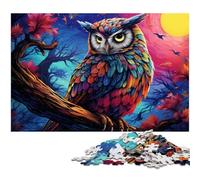 Puzzle per adulti 1000 puzzle fantasy con cielo stellato e gufo puzzle di carta per adulti e bambini giocattolo educativo per l'apprendimento 1000 pezzi (38x26 cm)
