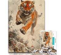 Puzzle per adulti 1000 puzzle fantasy di tigri per adulti, antistress, sfida difficile, adatti per la decorazione della scrivania (dimensioni 75x50cm)