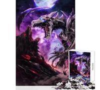 Puzzle per adulti 1000 puzzle Galaxy Dragons Fight Toy Wall Decor Ottimi regali e giocattoli per giochi educativi con poster abbinato e foglio di quiz Dimensioni 38x52cm