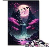 Puzzle per adulti, 1000 puzzle giapponesi al neon con paesaggi in legno, per sviluppare la coordinazione occhio-mano, perfetti come regali di compleanno, 1000 pezzi(50x75cm)