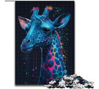 Puzzle per adulti 1000 puzzle Giraffe in cartone, sviluppano la coordinazione occhio-mano, perfetti come regali di compleanno 1000 pezzi(26x38cm)
