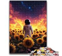 Puzzle per adulti 1000 puzzle Girasole Astronauta Giochi educativi Decorazione per la casa Gioco educativo per compleanno, Natale 50X75CM