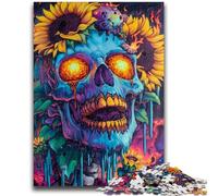 Puzzle per adulti 1000 puzzle Girasole Teschio, Elefante Giocattolo Gioco intellettuale Regalo di compleanno, Regali, Arte murale per età 14+ 26X38CM