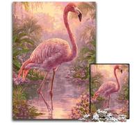Puzzle per adulti 1000 puzzle Giungla Fenicottero Puzzle Antistress Vacanza a casa Uccidere il tempo, Un'opera d'arte per e 14 anni 26X38CM
