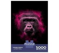 Puzzle Per Adulti 1000 Puzzle Gorilla with Pink Smoke Explosion Puzzle Per Adulti Giochi Rilassanti Taglio Di Precisione Offerta Come Regalo Per Tutta La Famiglia 70x50cm/1000pcs