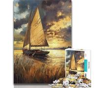 Puzzle per adulti 1000 puzzle Grande barca a vela sul lago, giochi educativi Decorazione per la casa Ideale come regalo per tutta la famiglia 50x75cm