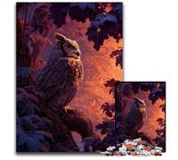 Puzzle per adulti 1000 puzzle Gufo sull'albero Puzzle in cartone Regalo perfetto per compleanni, feste, ideale per Natale 26X38CM
