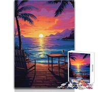 Puzzle per adulti 1000 puzzle Hawaii Oceano Tramonto Pixel Gioco stimolante Giocattoli educativi per l'apprendimento Opera d'arte Regalo Dimensioni 50x75cm