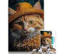 Puzzle per adulti 1000 puzzle Il gatto col cappello, attività divertenti per la famiglia a casa, regalo di compleanno, regali da viaggio 50x75cm