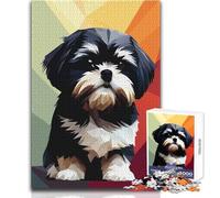 Puzzle per adulti 1000 puzzle Il mio cane Shih Tzu Bellissimo gioco di design Decorazione d'arte per la casa Regalo per compleanni Dimensioni 38x52cm