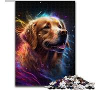 Puzzle per adulti 1000 puzzle impossibili fantasy Golden Retriever per adulti, impegnativi e divertenti, attività per famiglie (dimensioni 26x38cm)