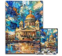 Puzzle per adulti 1000 puzzle in legno con dipinti a olio del Taj Mahal, giochi divertenti, ideali come regalo per tutta la famiglia, per bambini dai 14 anni in su, 50x75cm