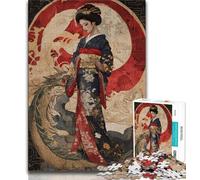 Puzzle per adulti 1000 puzzle in stile giapponese Geisha, tempo libero per ammazzare il tempo in casa, ideale come regalo per tutta la famiglia dai 14 anni in su, 38x26cm