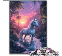 Puzzle per adulti 1000 puzzle Jungle Unicorno, antistress Staycation Kill Time Enhance Love between Couples 38 x 26 cm