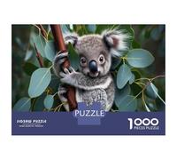 Puzzle Per Adulti 1000 Puzzle Koala on Eucalyptus Tree Branch Puzzle Per Adulti Giochi Rilassanti Taglio Di Precisione Offerta Come Regalo Per Tutta La Famiglia 70x50cm/1000pcs