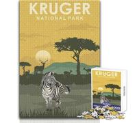Puzzle per adulti 1000 puzzle Kruger National Park SA Gioco stimolante Giocattoli educativi per l'apprendimento Opere d'arte Regalo Dimensioni 38x52cm