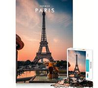 Puzzle per adulti 1000 puzzle La Torre Eiffel Gioco di incastro perfetto Rompicapo Regalo Divertimento rilassante Regalo di Natale artistico (38x26cm)