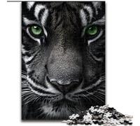 Puzzle per adulti 1000 puzzle leone bianco e nero, giocattoli educativi ideali come regalo per tutta la famiglia dai 14 anni in su (dimensioni 26x38cm)