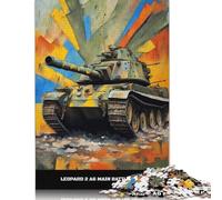 Puzzle per adulti 1000 puzzle Leopard 2 A6 Puzzle per adulti Adolescenti Puzzle in legno Giochi per famiglie Regali di compleanno di Natale 1000 pezzi (75x50 cm)