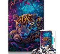 Puzzle per adulti 1000 puzzle leopardo della giungla, attività divertenti per la famiglia a casa, regalo di compleanno, regali da viaggio 50x75cm