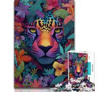 Puzzle per adulti 1000 puzzle leopardo, giochi educativi decorazione della casa gioco educativo per compleanno, Natale (75x50cm)