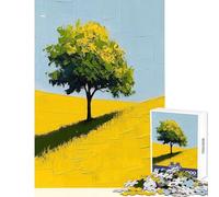Puzzle per adulti 1000 puzzle Lone Tree in Field Toy Wall Decor Ottimi regali e giocattoli per giochi educativi con poster abbinato e foglio di quiz Dimensioni 50x75cm