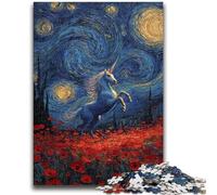 Puzzle per adulti 1000 puzzle misteriosi unicorni per adulti, per gioco educativo, giocattolo, regalo di compleanno, regali, arte murale (38x26cm)
