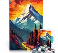 Puzzle per adulti 1000 puzzle Montagne PopArt Fatto di cartone per 14+ Gioco di decorazione della casa Buon regalo misurare:26x38cm/10.24 x 14.96pollice