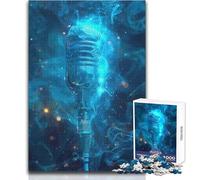 Puzzle per adulti 1000 puzzle Musica Microfono cosmico Bellissimo design Gioco Decorazione d'arte per la casa Regalo per compleanni Dimensioni 38x52cm