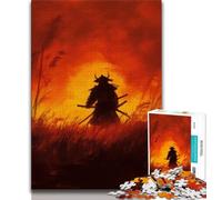 Puzzle per adulti 1000 puzzle Ninja Warrior al tramonto, giocattoli educativi per l'apprendimento, giochi per famiglie, adatti per la decorazione del desktop, 50x75cm