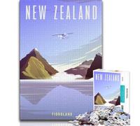 Puzzle per adulti 1000 puzzle Nuova Zelanda, gioco stimolante e gioco educativo per famiglie per compleanni e Natale (38x26cm)