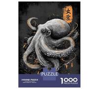 Puzzle Per Adulti 1000 Puzzle Octopus Illustration with Japanese Text Puzzle Per Adulti Giochi Rilassanti Per Divertimento in Famiglia Offerta Come Regalo Per Tutta La Famiglia 70x50cm/1000pcs