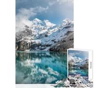 Puzzle per adulti 1000 puzzle Oeschinensee Mountain Home Decoration Toys Gift Ideas Gioco pratico Collezione di artisti,Belle arti formato 50x75cm