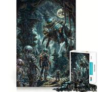 Puzzle per adulti 1000 Puzzle Oltre le frontiere aliene Ritagli precisi Arte Gioco creativo Giocattolo Relax Tempo di gioco Scena natalizia Arte (38x52cm)