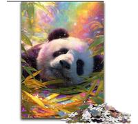 Puzzle per adulti 1000 puzzle "Panda nella foresta di bambù" per compleanni, feste e occasioni speciali (dimensioni 26x38cm)