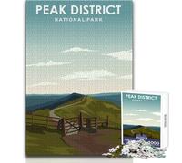 Puzzle per adulti 1000 puzzle Peak District Travel Print Giochi educativi Staycation Kill Time Regali di compleanno Dimensioni 50x75cm