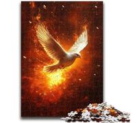 Puzzle per adulti 1000 puzzle per adolescenti con colomba e fiamma, educativi e di apprendimento, ideali come regalo per tutta la famiglia, 50x75cm