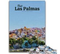 Puzzle per adulti 1000 puzzle per adolescenti "Visita Las Palmas", gioco stimolante, ideale come regalo per tutta la famiglia (26x38cm)