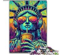 Puzzle per adulti 1000 puzzle Pop Art Statua della Libertà, analisi e logica con pezzi completamente interconnessi di forma casuale per bambini dai 14 anni in su (dimensioni 26x38cm)