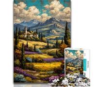 Puzzle per adulti 1000 puzzle Provenza francese, giochi educativi, decorazioni per la casa, giochi educativi per compleanni e Natale (75x50cm)
